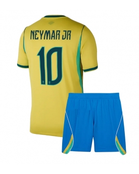 Billige Fotballdrakt Brasil Neymar Jr #10 Replika Hjemmedraktsett Barn VM 2026 Kortermet (med bukser)